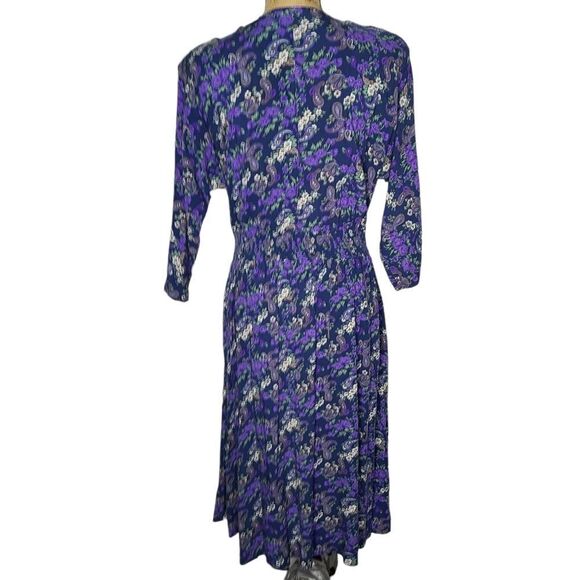 Vintage 90s Dark Moody Floral Boho Dress - Picture 3 of 14